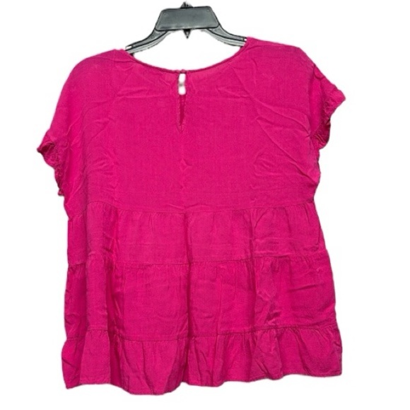 ANDREE BY UNIT Pink Ruffled Flutter Sleeve Blouse - Picture 2 of 4